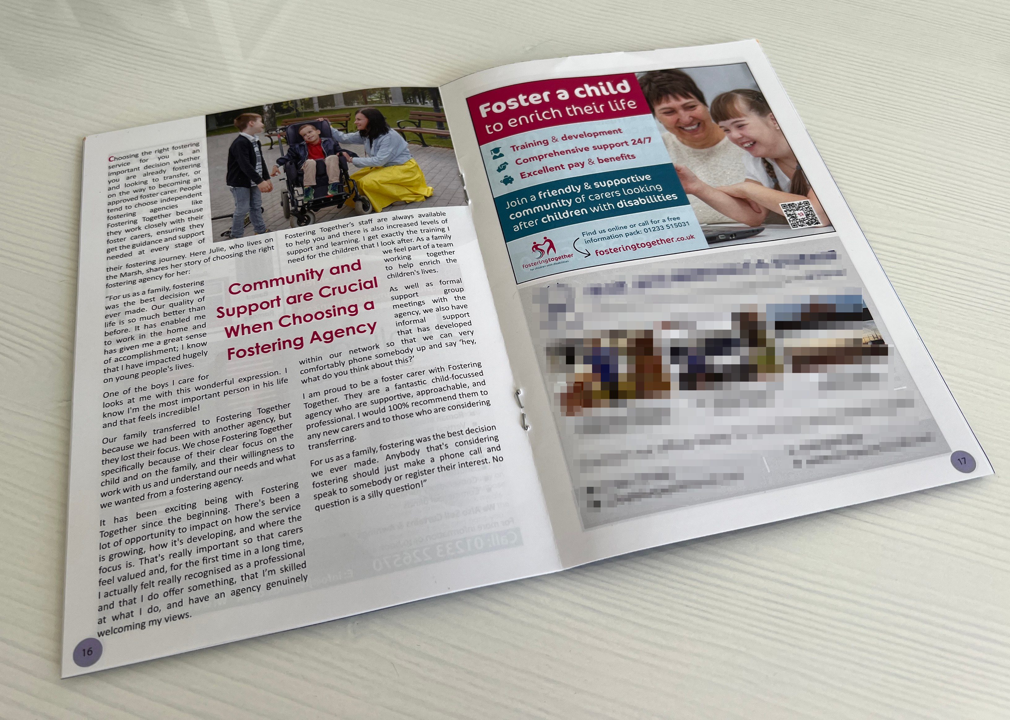 Julie's Feature as printed in the Village Directory