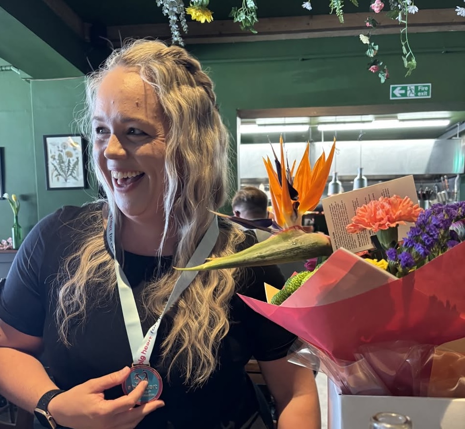 Amy C receives her award