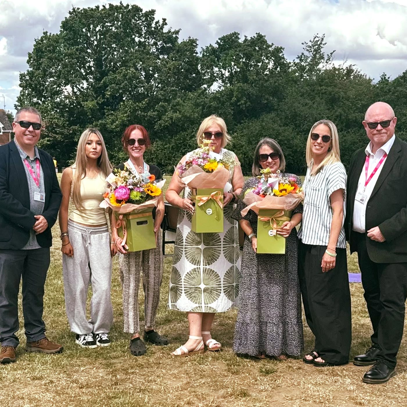 More staff at Abacus with their awards, presented by Carly, her family & the Fostering Together team.