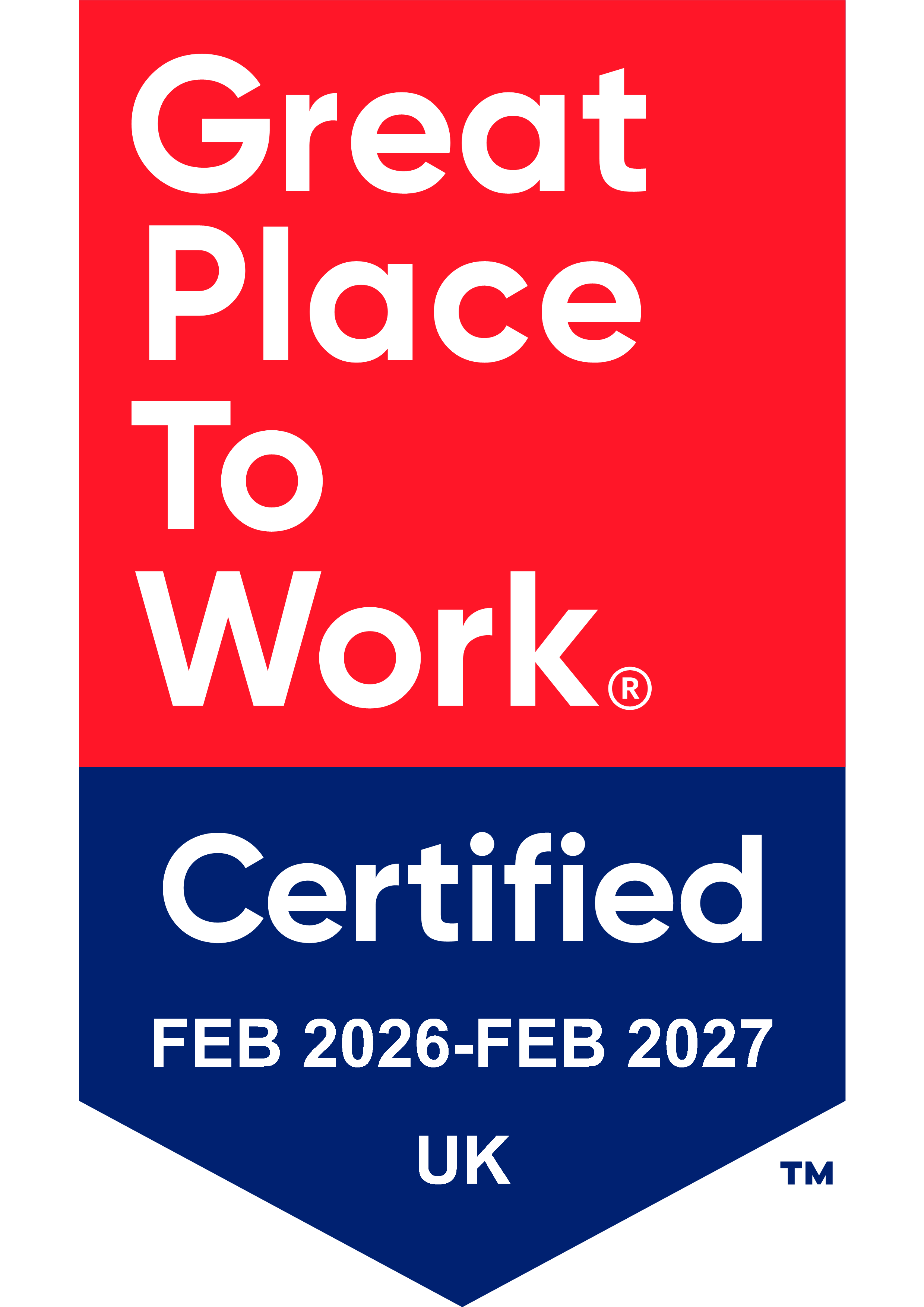 Great Place to Work Certified 2026-2027