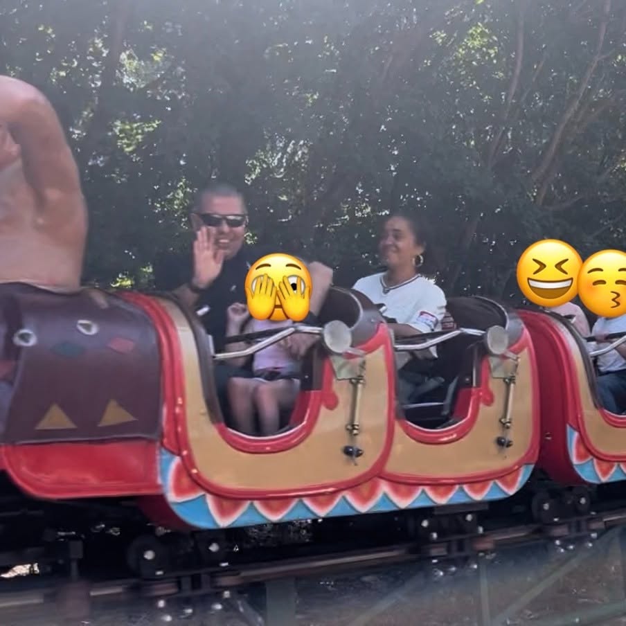 Riding the roller coasters!