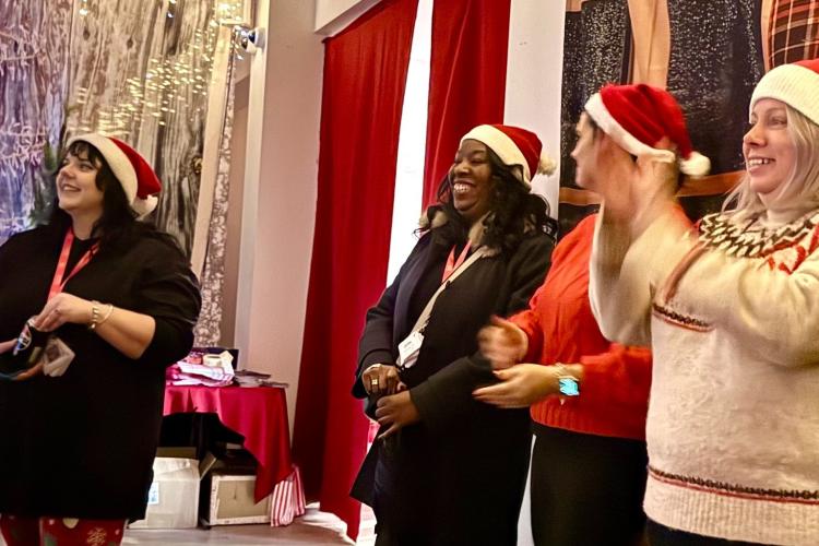 Celebrating at Skylark Christmas Grotto