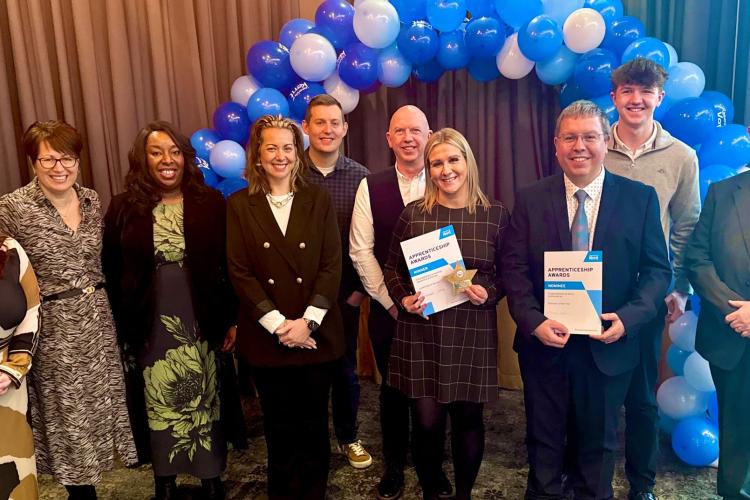 The staff team celebrating at the event