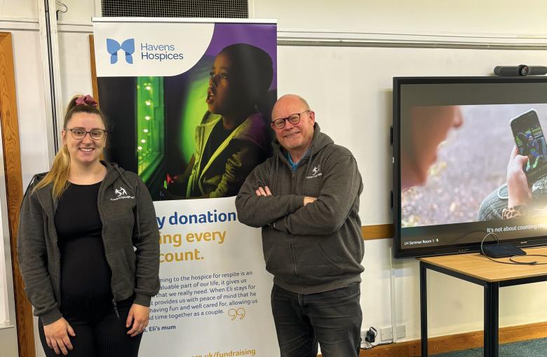 Neil and Hannah at Havens Hospice