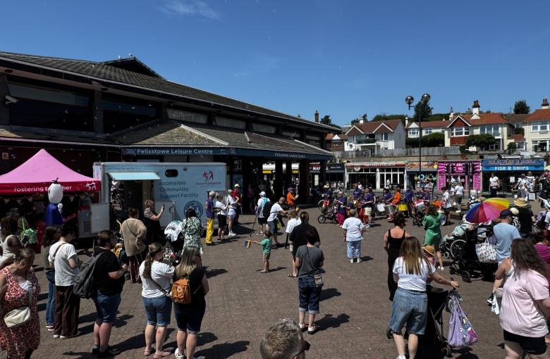 Crowds at Felixstowe Disability Pride